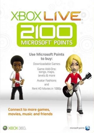 Xbox LIVE Карта оплаты 2100 Microsoft Points (Xbox 360)