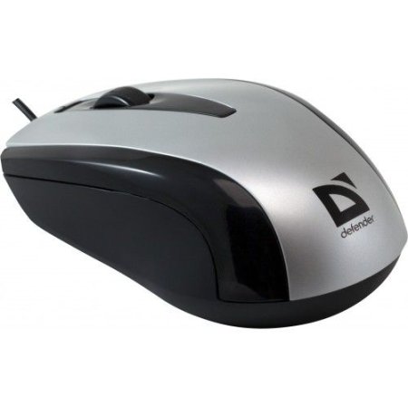 Мышь DEFENDER Optimum MM-140, чёрная/серебро (PC)