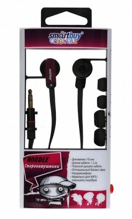 Наушники SmartBuy SBE-1900 Noodle, красные (PC) 