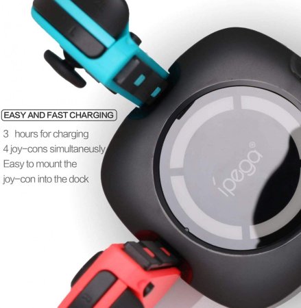 Зарядная станция для 4-х контроллеров Joy-Con iPega (PG-9177) (Switch)