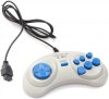 Геймпад проводной 8 bit Controller узкий разъем 9 Pin (Форма Sega) (Серый)
