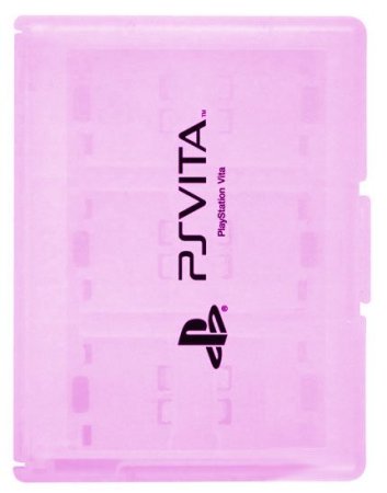 Кейс для 12 катриджей и карт памяти (Game Case) Розовый (PS Vita)