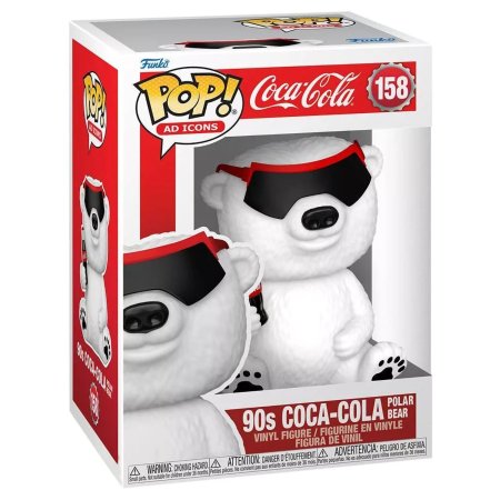 фигурки Фигурка Funko POP! Ad Icons: Кока-Кола Белый медведь (Coca-Cola Polar Bear) Кока-Кола 90-х (Coca-Cola 90s) ((158) 65587) 9,5 см