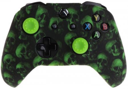    Controller Silicon Case   Microsoft Xbox Wireless Controller Skulls Green ( ) (Xbox One) 
