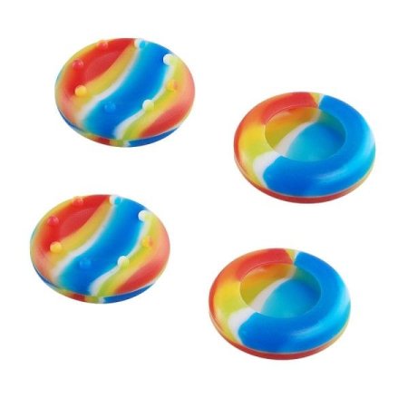  Накладки на стики геймпада Cover for Stick Silicon 4 in 1 Multicolor Rainbow (Радуга) 