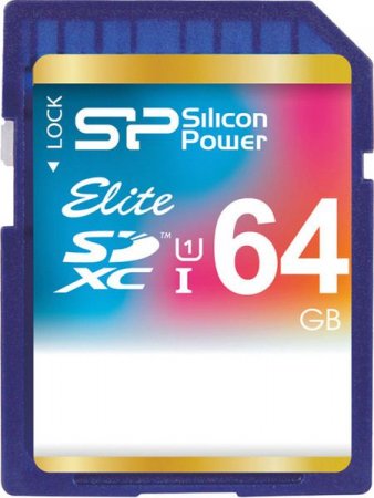 SDXC   64GB SiLicon Power Class 10 Elite UHS-I (PC) 