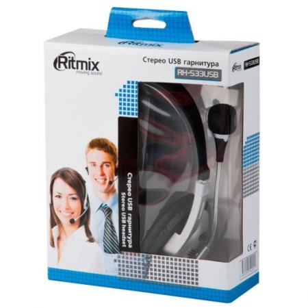 Гарнитура RITMIX RH-533 серебро (PC) 