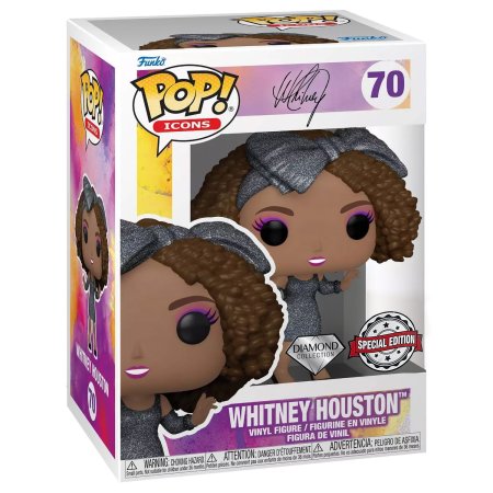 фигурки Фигурка Funko POP! Icons: Уитни Хьюстон (Whitney Houston (DGLT) (Exc)) Как я Узнаю (How Will I Know) (61355) 9,5 см
