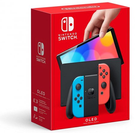   Nintendo Switch OLED Neon Red/Neon Blue (-) HK