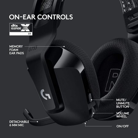 Гарнитура беспроводная Logitech G G733 LightSpeed Black (Черный) (PC) 