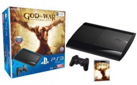   Sony PlayStation 3 Super Slim (500 Gb) Rus Black +  God of War:    Sony PS3