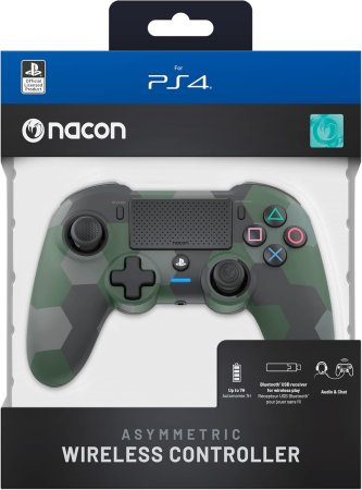  Геймпад беспроводной NACON Asymmetric Wireless Controller Камуфляжно-зелёный (Camo Green) (010114) (PC/PS4) 