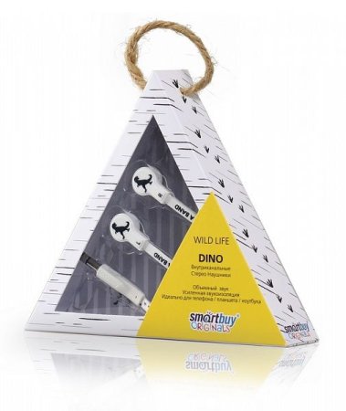 Наушники SmartBuy SBE-6050 Wild Life, белые с принтом краб (PC) 