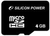 MicroSD Карта памяти 4GB Silicon Power Class 4 без адаптера (PC) 