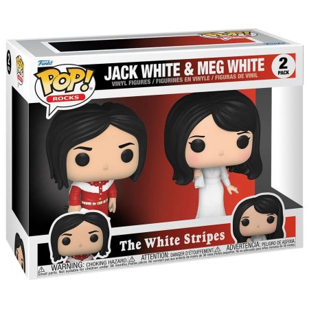 фигурки Набор из двух фигурок Funko POP! Rocks: Джек Уайт и Мег Уайт (Jack White & Meg White 2PK) Белые полосы (The White Stripes) (61428) 9,5 см