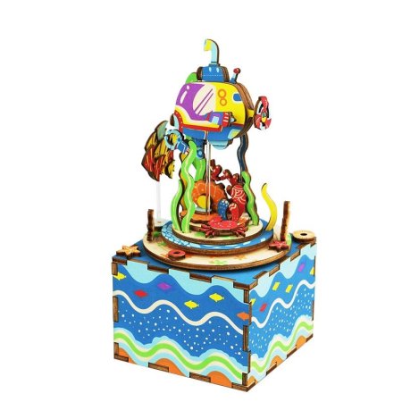 Деревянный 3D пазл музыкальная шкатулка Under The Sea