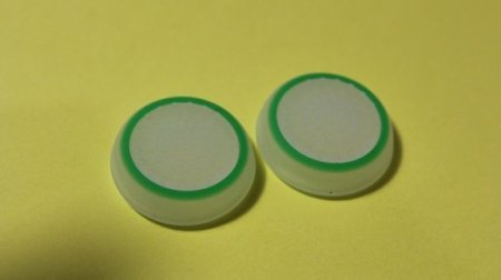 Накладки на стики геймпада Cover for Stick Silicon 2 in 1 Кант White/Green