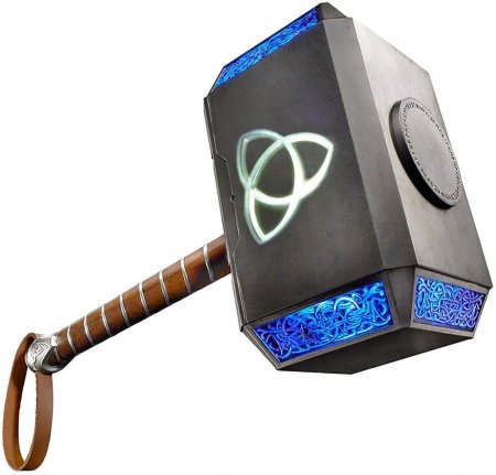 Электронный молот Hasbro: Молот Тора Мьельнир (Thor Mjolnir Hammer) Марвел: Мстители (Marvel: Avengers) (C1881) Реплика 50 см