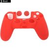  Защитный силиконовый чехол + накладки на кнопки для геймпада Silicon Case for DS4 Controller w Cover Button Red (Красный) (PS4) 