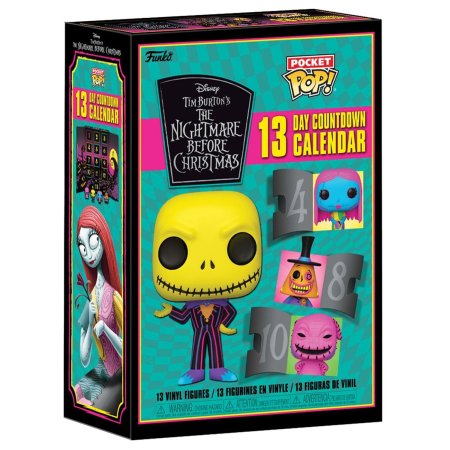 Набор фигурок Funko Vinyl Figure: 13 Дней КПР Ультрафиолет (13 Days TNBC (Black Light) (Pkt POP)) Кошмар Перед Рождеством (The Nightmare Before Christmas) Рождественский календарь (Advent Calendar) (63959) 13 шт