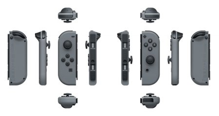 Набор из 2-х контроллеров Joy-Con Серые (Switch) USED Б/У + Подзаряжающий держатель для контроллеров Joy Con (Switch) USED Б/У