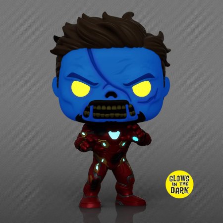 фигурки Фигурка Funko POP! Bobble: Железный человек (Iron Man (GW) (Exc)) Марвел: Что если зомби... (Marvel: What If Zombie) (58178) 9,5 см