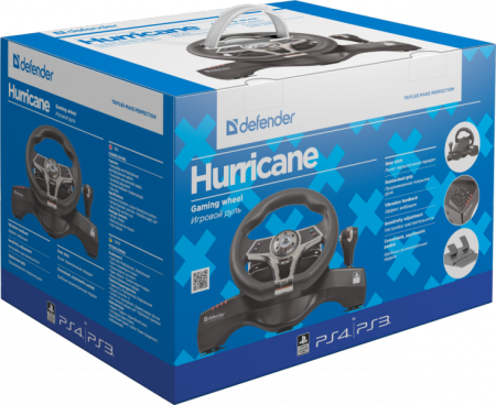 Руль игровой DEFENDER Hurricane PS3/PS4 (PS3) 