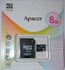 MicroSD Карта памяти 8GB Apacer Class 4 + SD адаптер (PC)