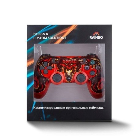  Геймпад беспроводной (кастомизированный) Sony DualShock 4 Wireless Controller «Дьябло» RAINBO (PS4) 