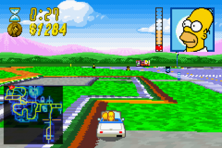 :   (Simpsons: Road Rage)   (GBA)  Game boy