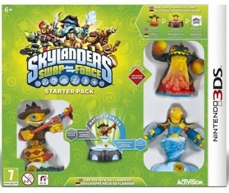  Skylanders Swap Force  :  , , : RattleShake, Free Ranger, Volcanic Eruptor (Nintendo 3DS)  3DS