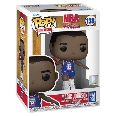 фигурки Фигурка Funko POP! NBA: Мэджик Джонсон в синей форме (Magic Johnson (Blue All-Star Uni 1992)) Все звезды НБА (NBA All Stars) (59373) 9,5 см