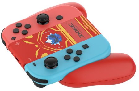 Подзаряжающий держатель для контроллеров Joy-Con Charging Grip DOBE Красный (Red) (TNS-880) (Switch)