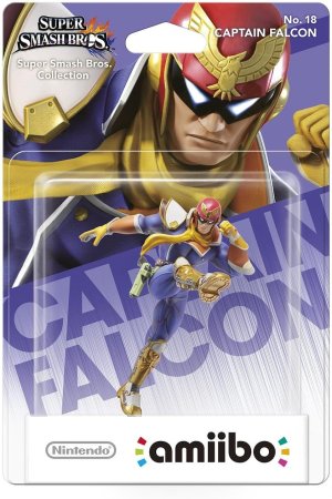 Amiibo: Интерактивная фигурка Капитан Сокол №18 (Captain Falcon №18) (Super Smash Bros.)