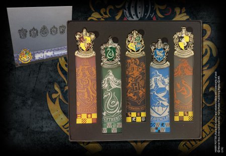  Набор закладок The Noble Collection: Гербы Факультетов (Coats of arms of Faculties) Гарри Поттер (Harry Potter) (5 шт) 17 см