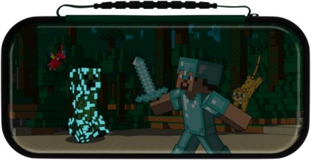 Сумка для аксессуаров и консоли PDP REALMz Travel Case Plus Minecraft (Forest Battle) (073268) (Slim Size) (Switch/OLED/Lite)