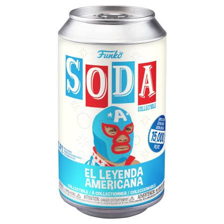 фигурки Фигурка Funko Vinyl SODA: Капитан Америка (Captain America) Марвел: Лучадоры (Marvel: Luchadores) (54509) 9,5 см