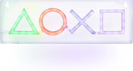  Светильник Paladone: ЛЕД Неон Подсветка (LED Neon Light) Плейстейшн (Playstation) Прозрачный (PP12716PS) 30 см