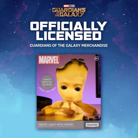  Лампа/Светильник/Ночник Paladone: Грут Свет со Звуком (Groot Light With Sound) (Marvel) (PP9524GT) (029290) (786168) 22 см