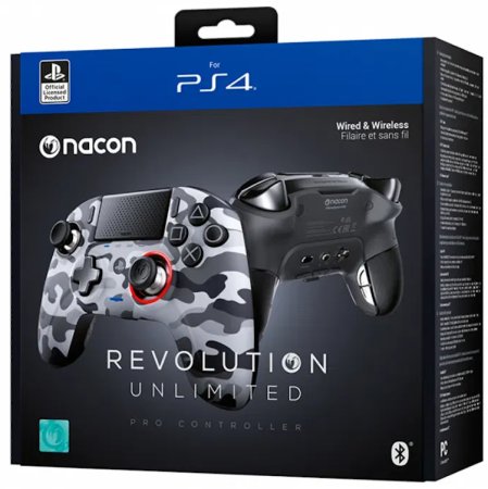  Геймпад беспроводной NACON Asymmetric Wireless Controller Камуфляжный-серый (Camo Grey) (010107) (PC/PS4) 