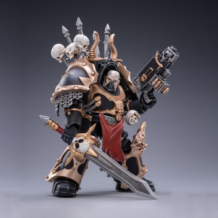 Фигурка JoyToy: Хаос Терминатор Брат Гнарл 1:18 (Chaos Terminator Brother Gnarl 1:18) Вархаммер 40K Черный Легион Космодесанта Хаоса (Warhammer 40K Chaos Space Marine Black Legion) (JT2122) 12,7 см Персонажи игр