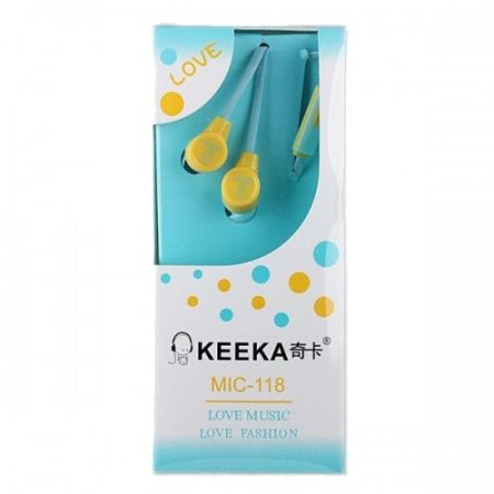 Стерео-гарнитура KEEKA MIC-118, зеленая (PC) 
