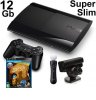 Игровая приставка Sony PlayStation 3 Super Slim (12 Gb) Rus Black Move Starter Pack (Контроллер движений PlayStation Move + Камера PlayStation Eye + Д
