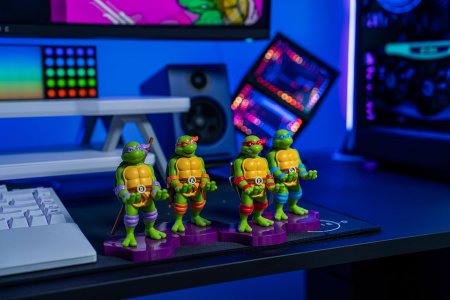  Фигурка подставка для геймпада/телефона Cable Guys Holdems: Микеланджело (Michelangelo) Подростки Мутанты Ниндзя Черепашки (TMNT Teenage Mutant Ninja Turtles) (896743) 10 см 