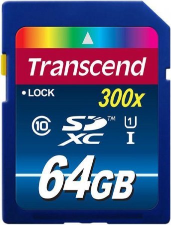 SDXC   64GB Transcend Class 10 UHS-I 300x (PC) 