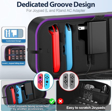 Чехол-сумка Carry Case Oivo (IV-SW188) Purple (Фиолетовый) (Switch/Switch OLED)