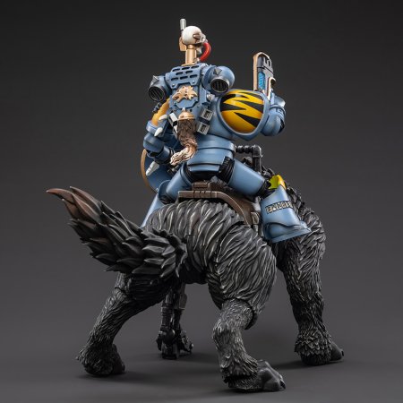 Набор из двух фигурок JoyToy: Кавалерия Громовых Волков Фроде 1:18 (Thunderwolf Cavalry Frode 1:18) Вархаммер 40K Космические Волки (Warhammer 40K Space Wolves) (JT3099) 33 см Персонажи игр