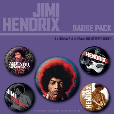 Значки Pyramid: Джими Хендрикс (Jimi Hendrix) (BP80666) 5 шт