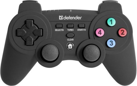 Геймпад беспроводной DEFENDER Scorpion L2, 2 дж., 14 кн. PC/PS3 (PS2) для Sony PS2