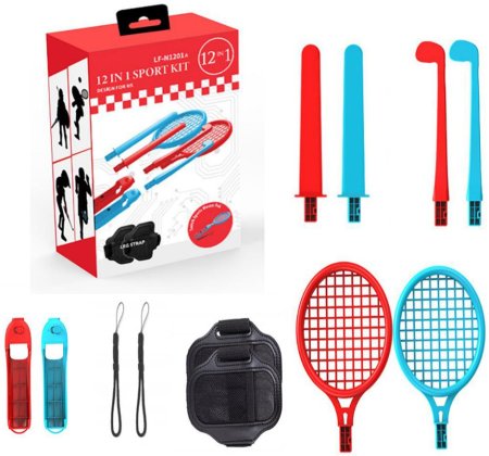 Набор спортивного инвентаря Lucky Fox 12 in 1 Sport Kit (LF-N1201A) (930176) (Red/Blue) Красный/Синий (Switch)